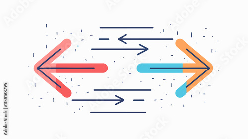 Arrow Icons for Left and Right Navigation in Back and Forth Movement