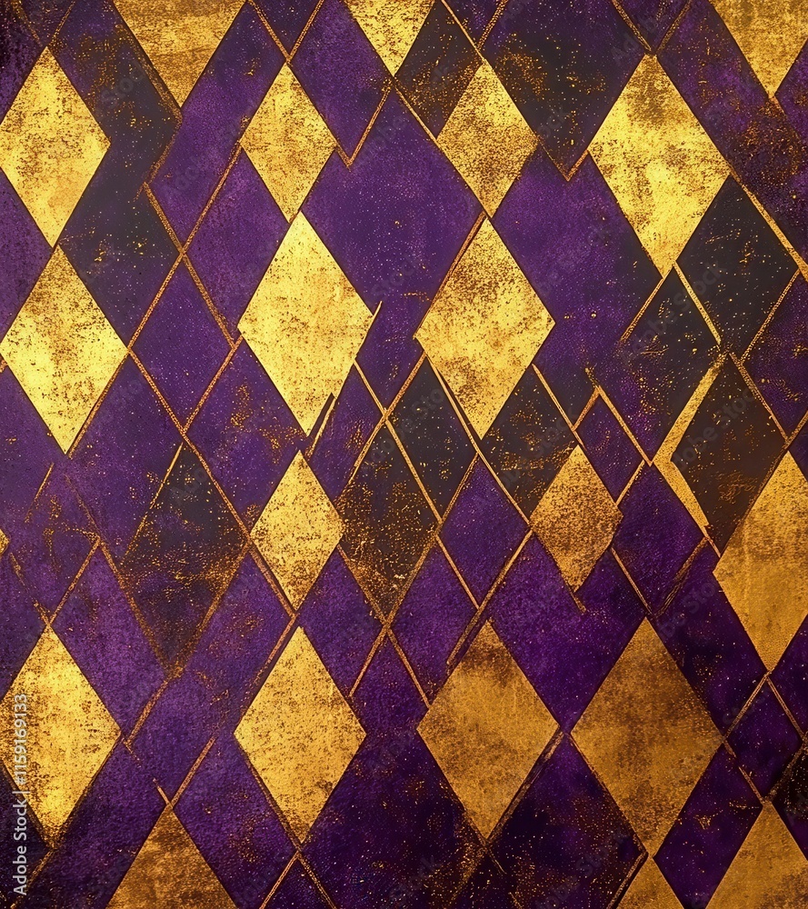 Vibrant Purple and Gold Diamond Pattern Background for Creative Projects, Textiles, and Graphic Design, Ideal for Modern and Elegant Themes Vibrant Purple and Gold Diamond Pattern Background for Creative Projects, Textiles, and Graphic Design, Ideal for Modern and Elegant Themes
