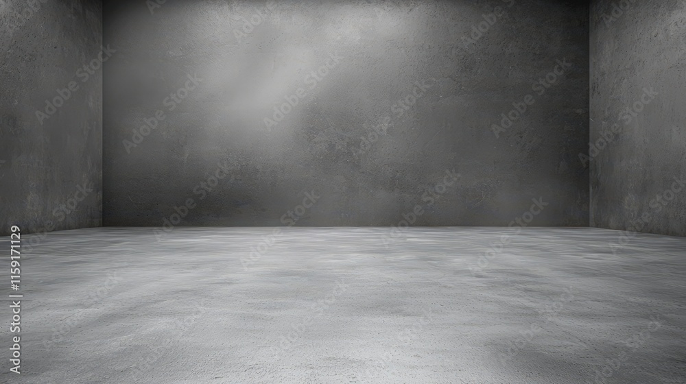 Minimalist gray concrete room with textured walls and smooth floors, showcasing industrial design and clean lines in a tranquil, unfurnished modern space. Minimalist gray concrete room with textured walls and smooth floors, showcasing industrial design and clean lines in a tranquil, unfurnished modern space.