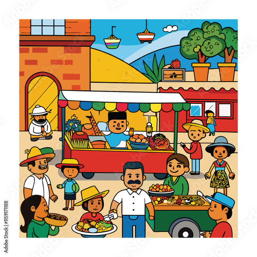 A Delicious Mexican Food Vector Illustration