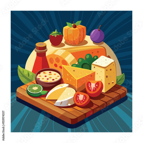 A Delicious Mexican Food Vector Illustration