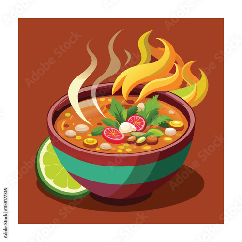 A Delicious Mexican Food Vector Illustration