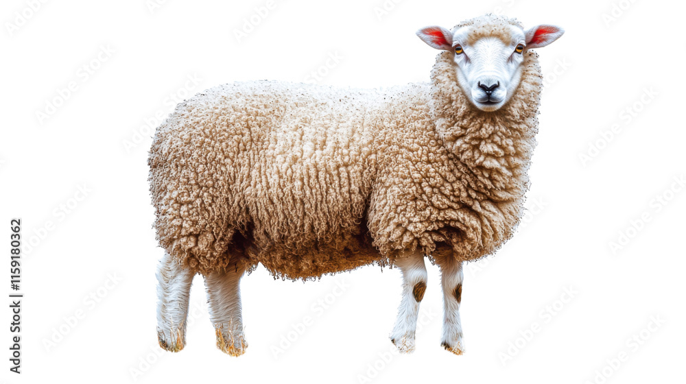 sheep and lambs isolated on white background sheep and lambs isolated on white background