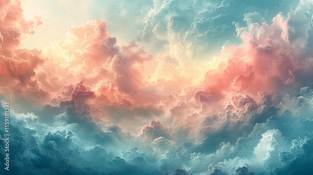 Majestic clouds illuminated by the soft glow of sunset hues Majestic clouds illuminated by the soft glow of sunset hues