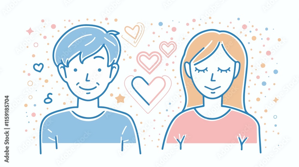 Straight Couple Relationship Icon for Apps Straight Couple Relationship Icon for Apps