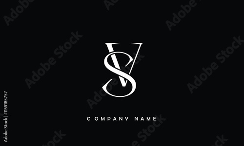 VS, SV, V, S Abstract Letters Logo Mono9gram