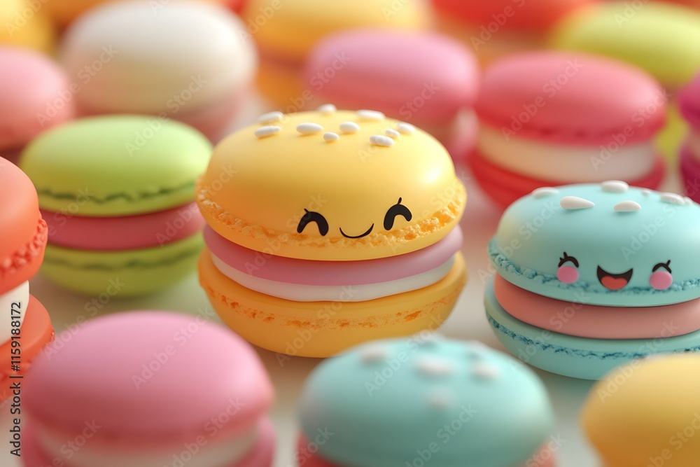 Fototapeta premium Sweet Delights: Charming Macarons for Every Occasion