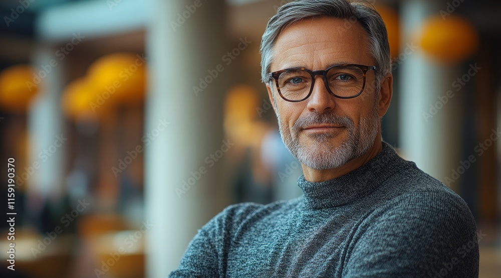 Stylish Executive with Glasses Stylish Executive with Glasses