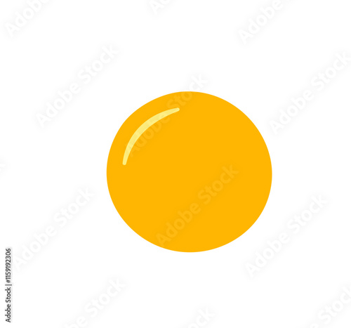 poached egg flat vector.
Isolated  fried egg icon
Transparent background.