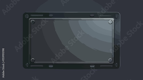 Metal License Plate Vector Isolated Illustration