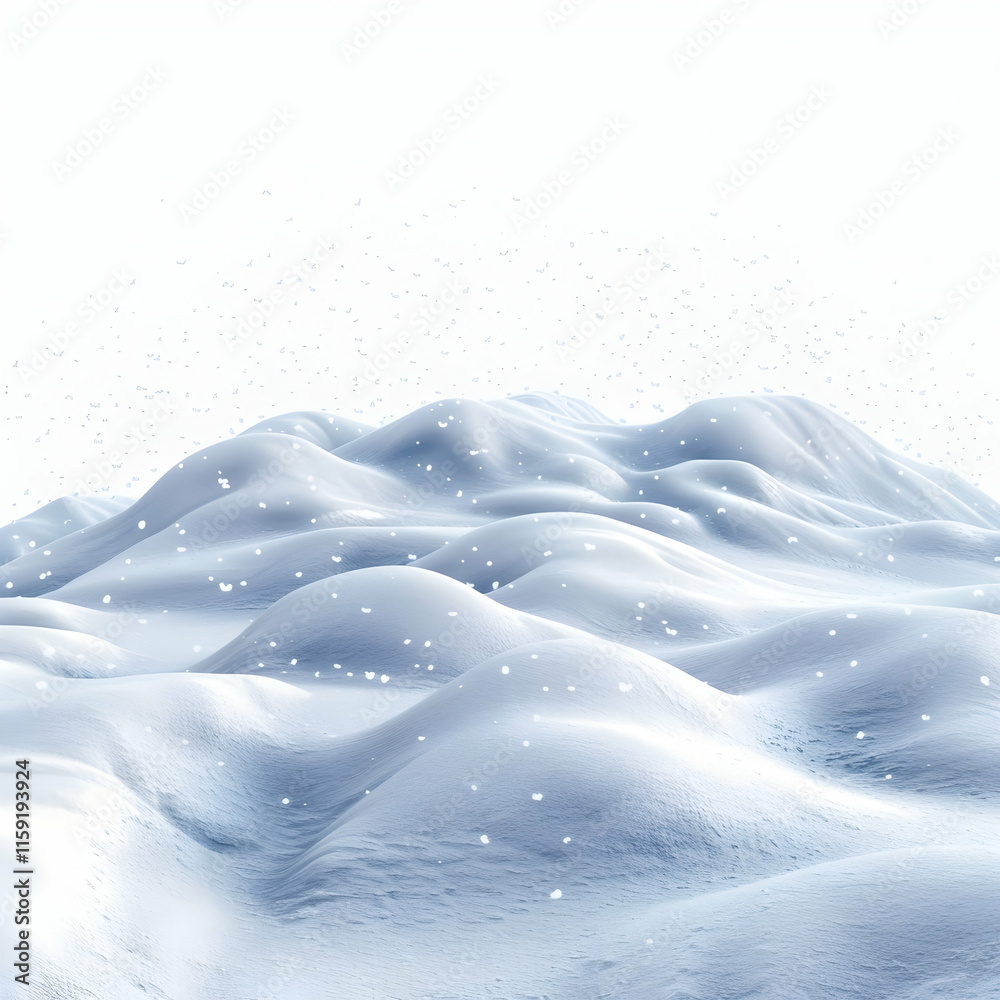 Serene Winter Landscape with Gentle Snow Drifts and Soft Light Serene Winter Landscape with Gentle Snow Drifts and Soft Light