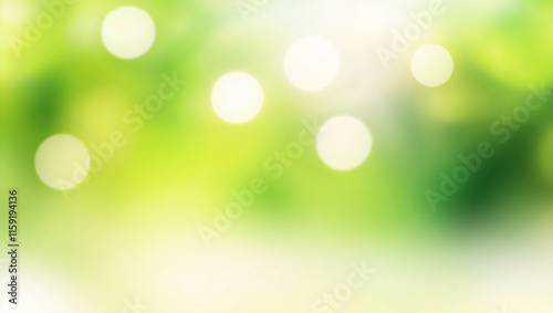 Green and yellow abstract background creating bokeh effect with blurred lights