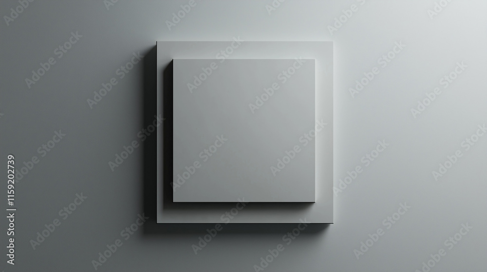 square blank grey photo isolated on 3 d silver background square blank grey photo isolated on 3 d silver background