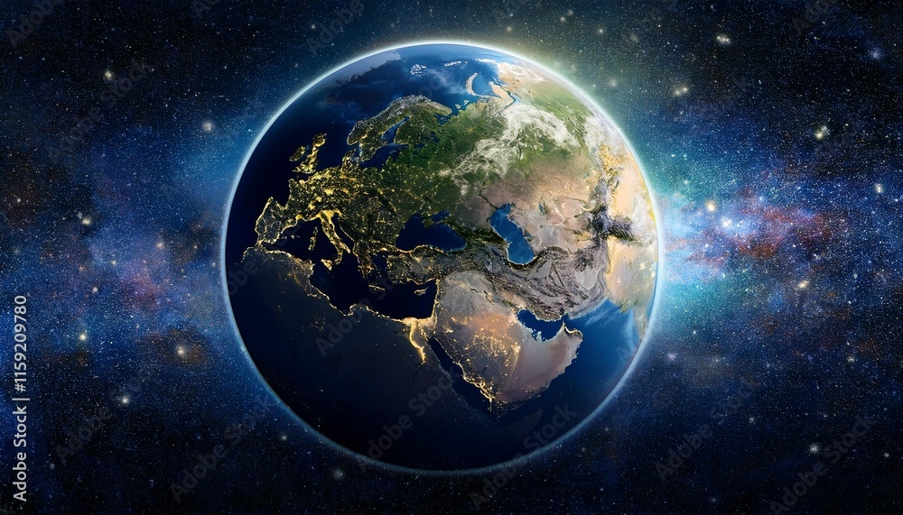 Obraz premium earth and moon