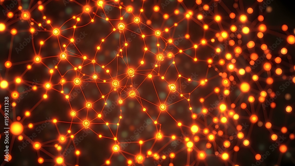 Radiant Glow Hexagon Network - Abstract Art Nouveau Design Radiant Glow Hexagon Network - Abstract Art Nouveau Design