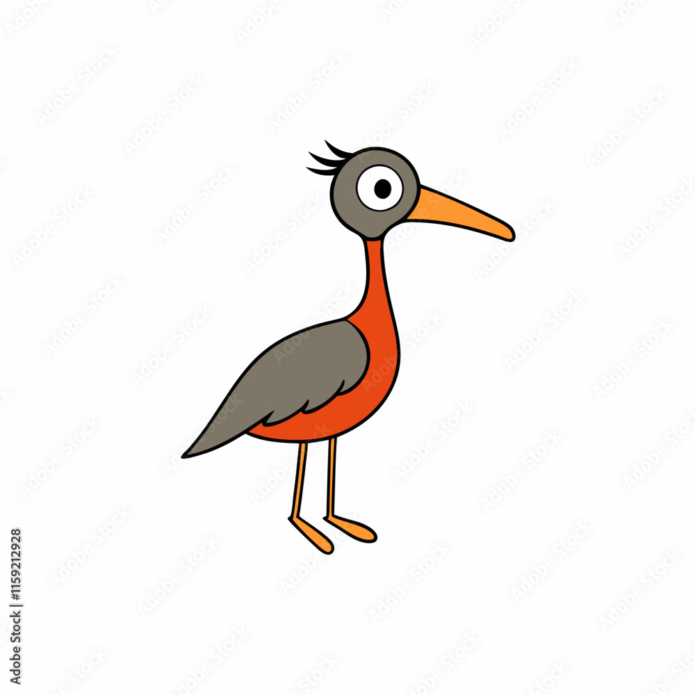 illustration of a stork with wings illustration of a stork with wings