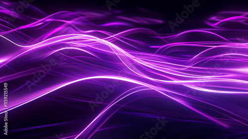 Abstract Sci-fi Purple Energy Light Waves Background

