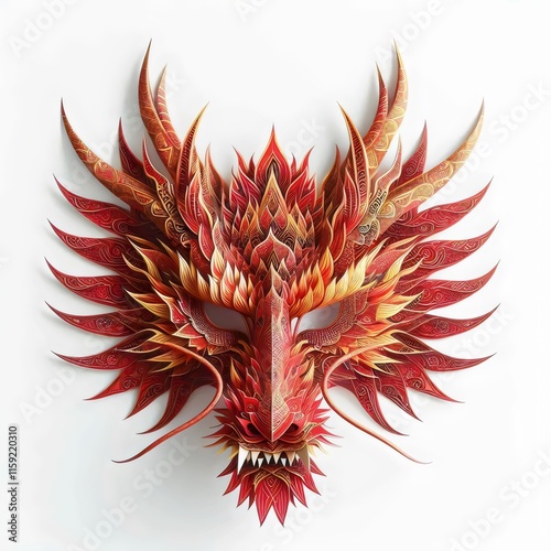 Red dragon mask.