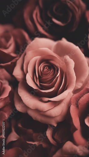 Black brown red crimson coral peach pink rose abstract background Dark pale calm dusty shades Color