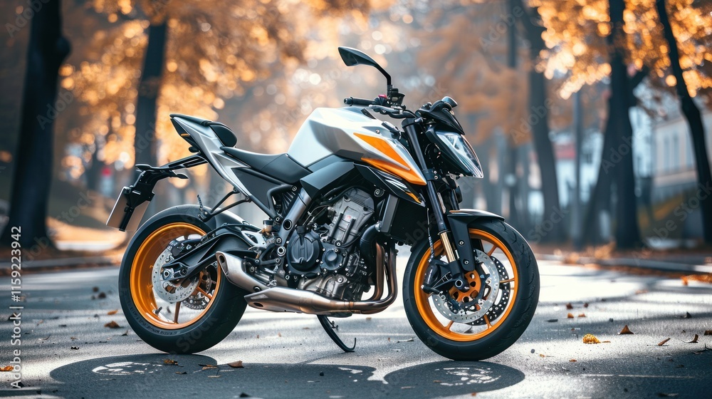 Obraz premium A creative motorcycle design, showcasing a dynamic and sporty appearance,