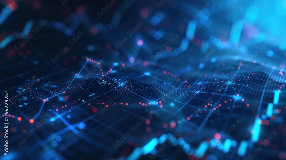 Fototapeta premium financial stock market graph. Abstract financial background.