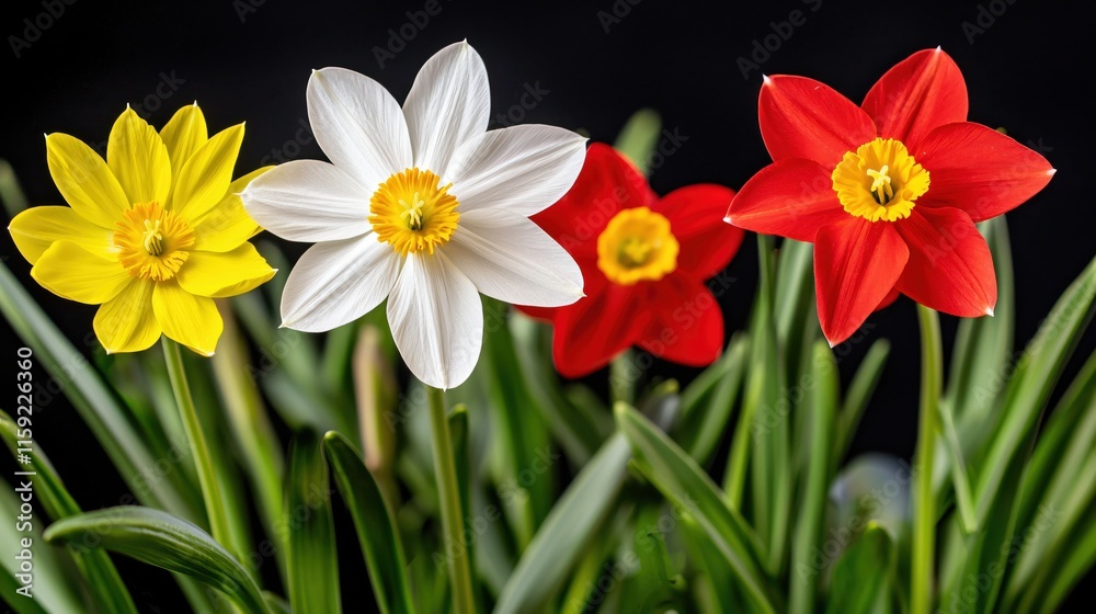 Vibrant Blooming Flowers in a Variety of Colors for Seasonal Decoration Vibrant Blooming Flowers in a Variety of Colors for Seasonal Decoration
