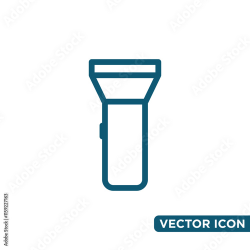 Simple Flashlight Icon Design Template