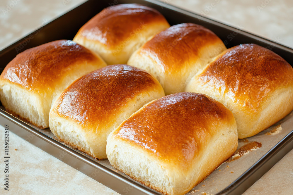 Freshly baked golden brown bread rolls symbolizing home and comfort for affordable food concept Freshly baked golden brown bread rolls symbolizing home and comfort for affordable food concept