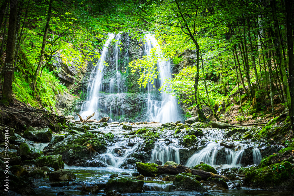 Obraz premium Hiking Josephstal Waterfalls Bavaria Germany