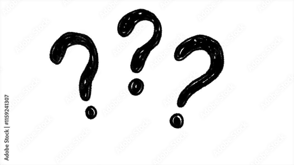 hand drawn question mark animation