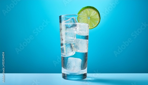 glass of water with lime