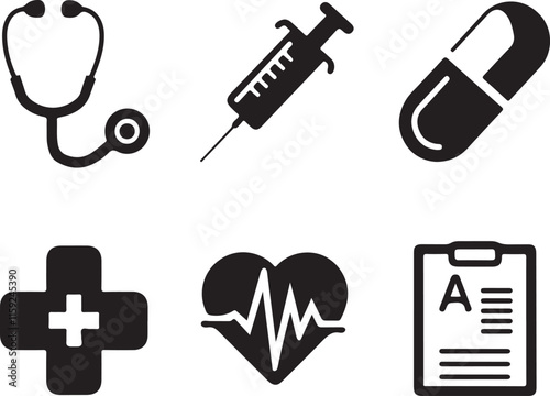 Medical Icons Set Illustration
