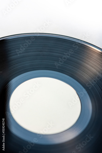 Blank Vinyl Record Close-Up photo