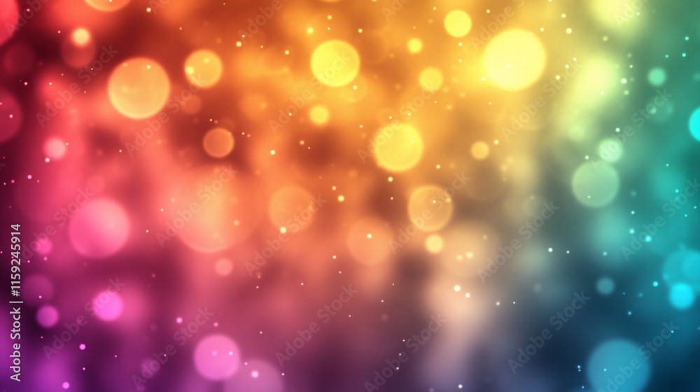 Abstract rainbow bokeh background with colorful circles and sparkles. Abstract rainbow bokeh background with colorful circles and sparkles.