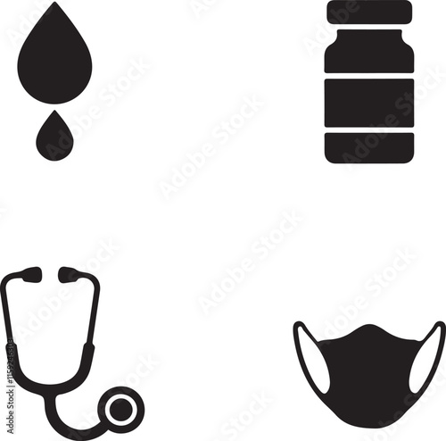 Medical Icons Set Illustration