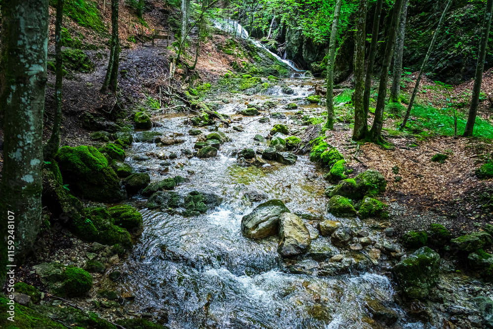 Hiking Josephstal Waterfalls Bavaria Germany Hiking Josephstal Waterfalls Bavaria Germany