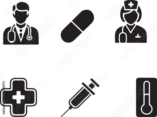 Medical Icons Set Illustration