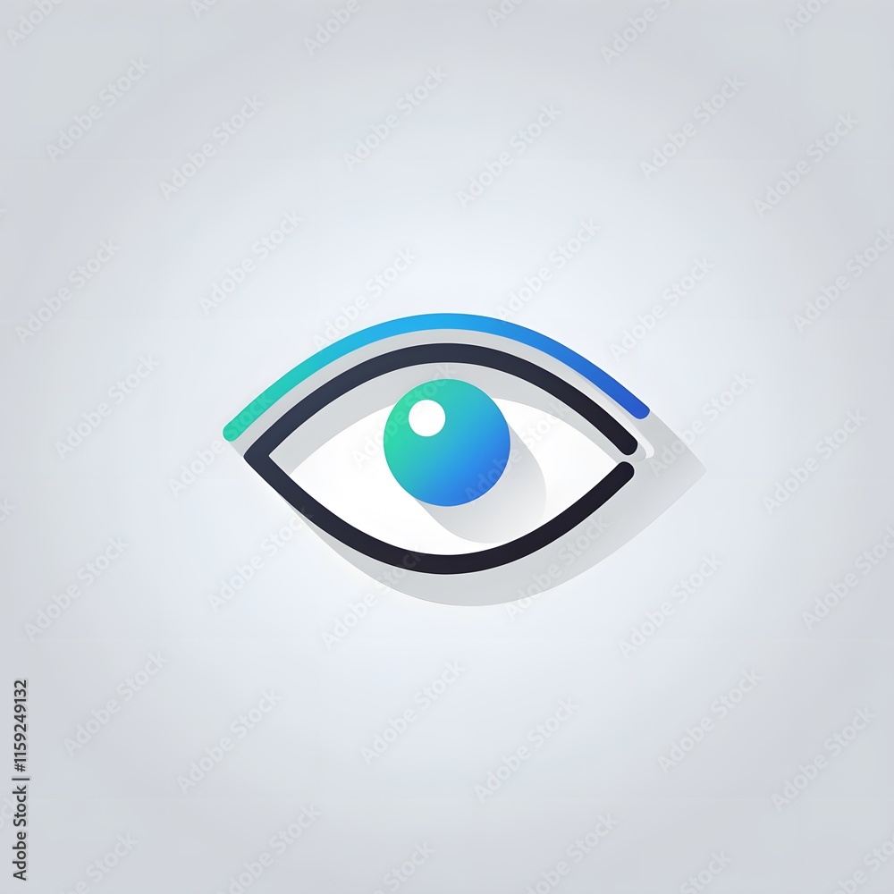 eye with a circle in the middle blue and green eye with a circle in the middle blue and green