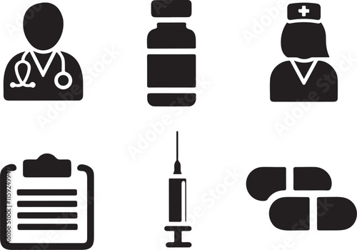 Medical Icons Set Illustration