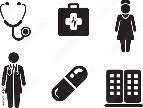 Medical Icons Set Illustration