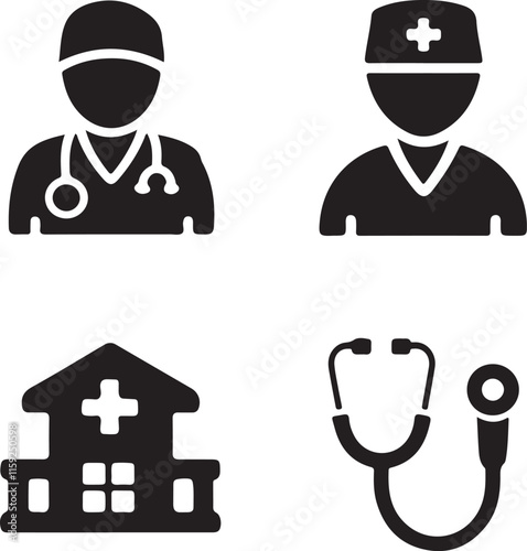 Medical Icons Set Illustration