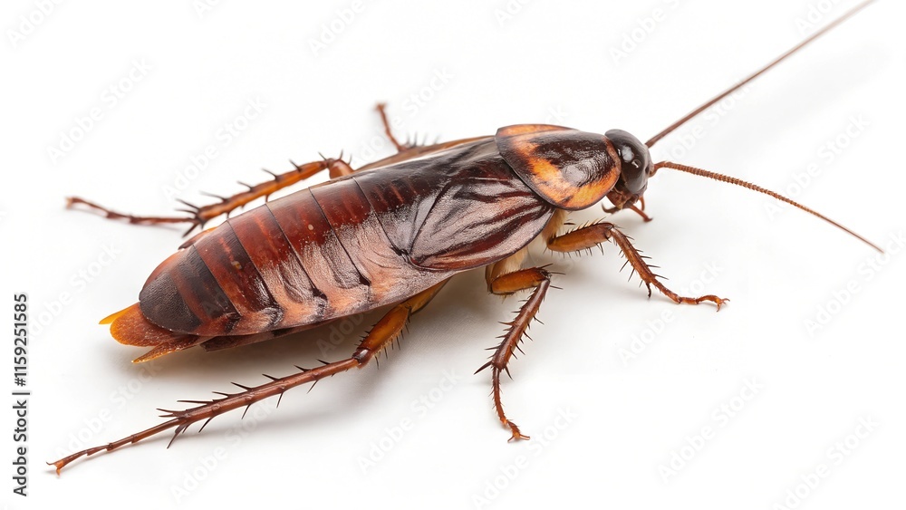 cockroach on white cockroach on white