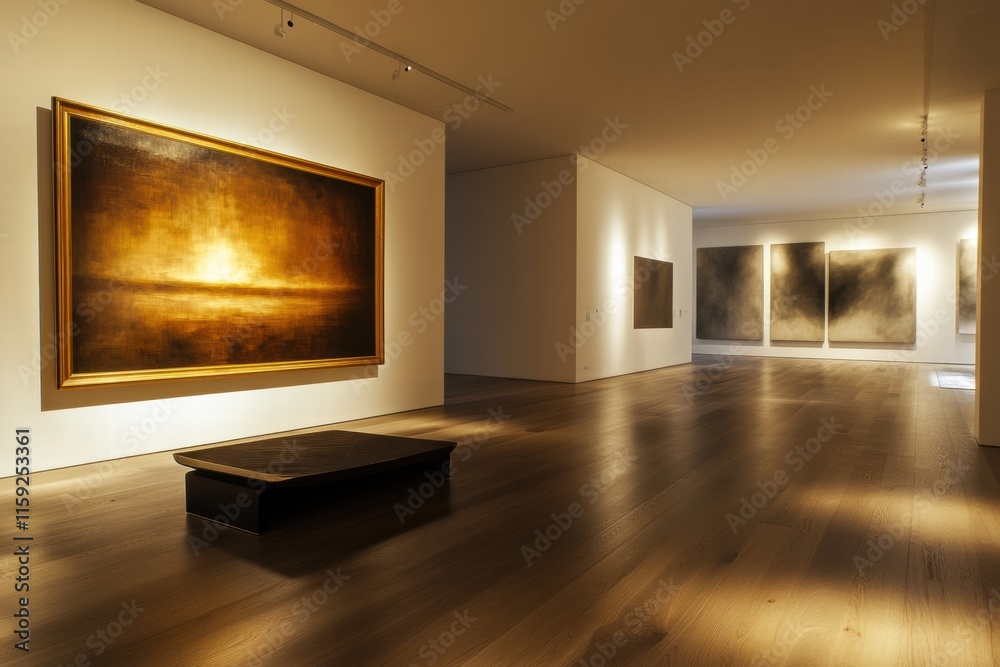 Discovering contemporary art in a luxurious gallery setting. Generative AI Discovering contemporary art in a luxurious gallery setting. Generative AI