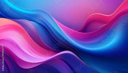 A vibrant abstract background featuring smooth, flowing shapes and bright gradient colors