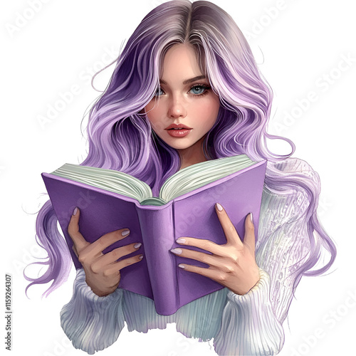 Spring Books Lover Clipart Vector Illustration