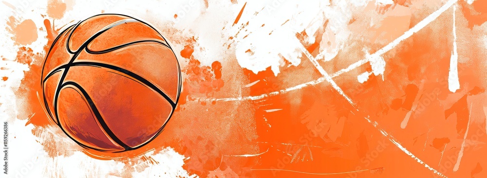 custom made wallpaper toronto digitalOrange basketball on an abstract background. Wallpaper AI generated image