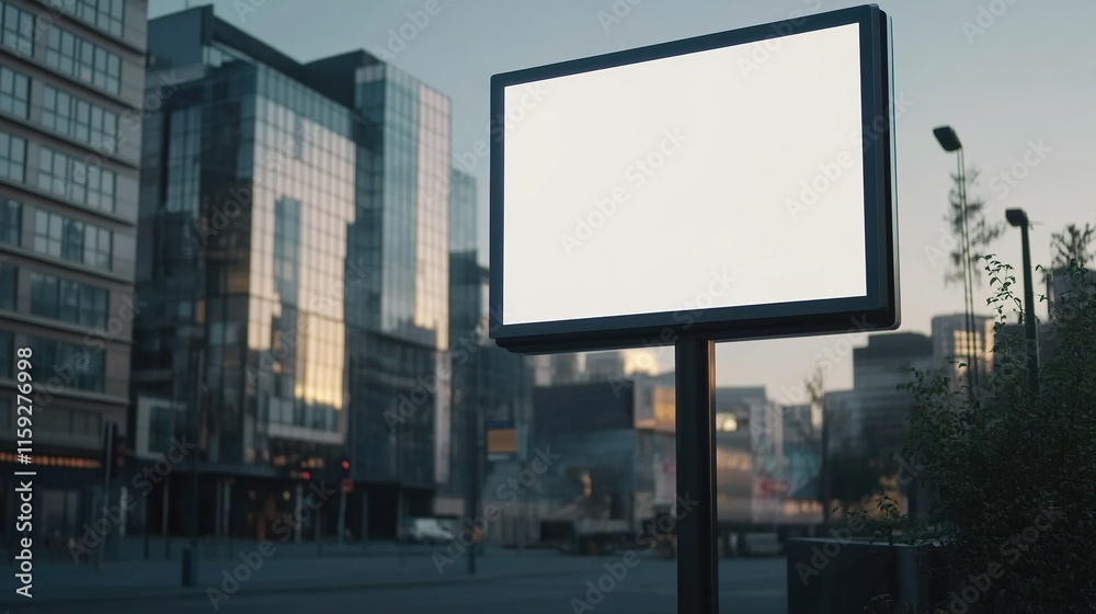 Obraz premium Urban Ad Sign Mockup With Generative AI