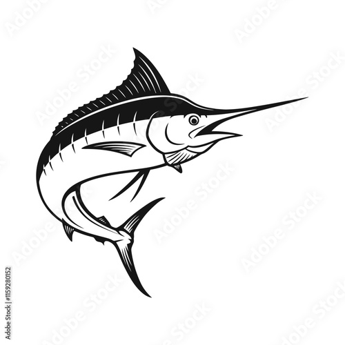 Marlin Silhouette Vector icon