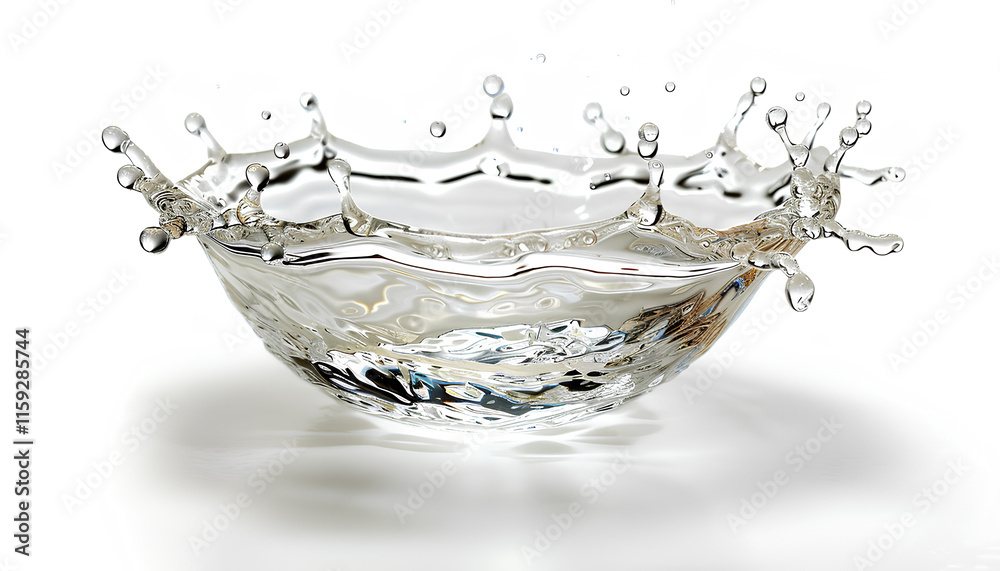 Splash of clear water on white background Splash of clear water on white background