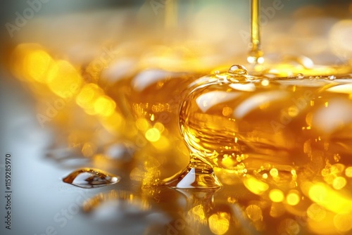 Wallpaper Mural A close-up view of a glass filled with golden honey Torontodigital.ca